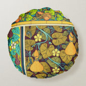 アールヌーボー秋のフローラエレガントグルパー ラウンドクッション (裏面)