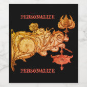 アールヌーボー秋シュコーンススパイダーウェブアントンセダー ワインラベル (シングルラベル)