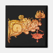 アールヌーボー秋スコンスとスパイダーウェブ マグネット (正面)