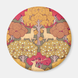 アールヌーボー秋メープルツリーディア秋ヴェルヌイユ マグネット