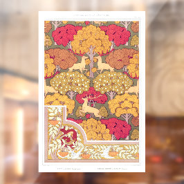 アールヌーボー秋木と鹿ヴィンテージ秋 ウィンドウサイン