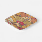 アールヌーボー秋木と鹿ヴィンテージ秋 ペーパープレート (傾斜あり)