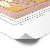 アールヌーボー秋木と鹿ヴィンテージ秋 ポスター (角)