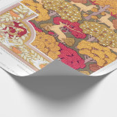 アールヌーボー秋木と鹿ヴィンテージ秋 ラッピングペーパー (角)