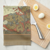 アールヌーボー突き出しウマータオル キッチンタオル (四つ折り)