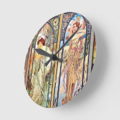 アールヌーボー窓 ラウンド壁時計 (傾斜)
