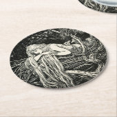 アールヌーボー紙コースター ラウンドペーパーコースター (アングル)
