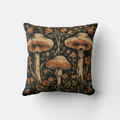 アールヌーボー素朴キノコフローラ植物学 クッション (裏面)