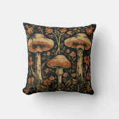アールヌーボー素朴キノコフローラ植物学 クッション (正面)