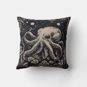 アールヌーボー素朴バイオレットタコ水中 クッション (裏面)