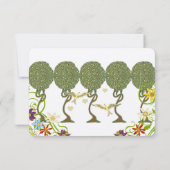 アールヌーボー素朴フォレストの結婚式 出欠カード (裏面)