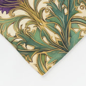 アールヌーボー紫斑紋 フリースブランケット (角)