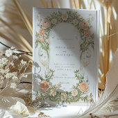 アールヌーボー結婚とピーチ・ランヌカルス 招待状