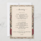 アールヌーボー結婚のウェルカムレター&旅程カード 招待状 (裏面)