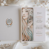 アールヌーボー結婚のメニューヴィンテージ 招待状