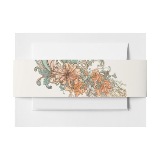 アールヌーボー結婚の囲い 招待状ベリーバンド (正面例)