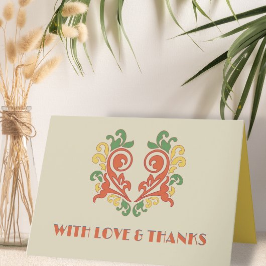 アールヌーボー結婚サンキューカード サンキューカード