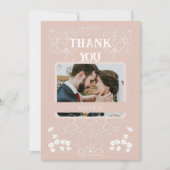 アールヌーボー結婚サンキューカード 招待状 (正面)