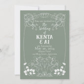 アールヌーボー結婚ズ 招待状 (正面)