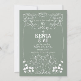 アールヌーボー結婚ズ 招待状