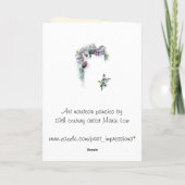 アールヌーボー結婚パンジーおめでとうカード カード (裏面)