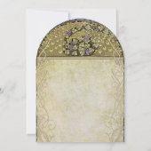 アールヌーボー結婚ピーコクリックックのMORE 招待状 (裏面)