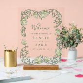 アールヌーボー結婚フローラ アクリルサイン (ウェディング)