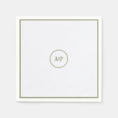 アールヌーボー結婚フローラ スタンダードカクテルナプキン (正面)