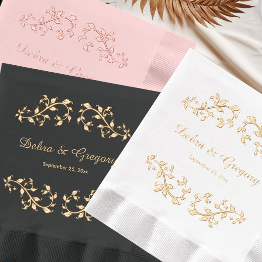 アールヌーボー結婚ラグジュアリーとイベント 箔ナプキン