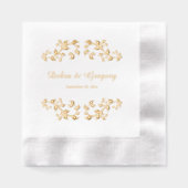 アールヌーボー結婚ラグジュアリーとイベント 箔ナプキン (正面)