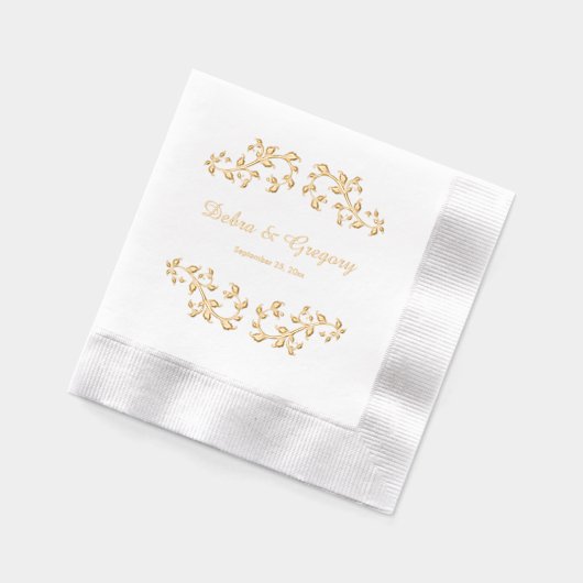 アールヌーボー結婚ラグジュアリーとイベント 箔ナプキン (左)