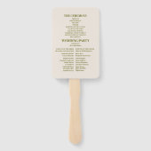 アールヌーボー結婚ワイルドフラワー ハンドファン (裏面)