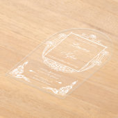 アールヌーボー結婚式招待状オン澄んアクリル アクリル招待状 (レイダウン)