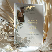 アールヌーボー結婚式招待状サルベージレトロ 箔招待状