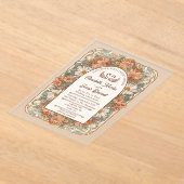 アールヌーボー結婚式招待状 アクリル招待状 (レイダウン)