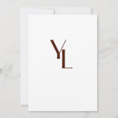 アールヌーボー結婚式招待状 | エレガント5" x 7" V 招待状 (裏面)