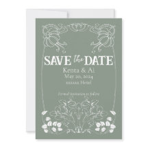 アールヌーボー結婚式招待状