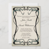 アールヌーボー結婚式招待状 招待状 (正面)
