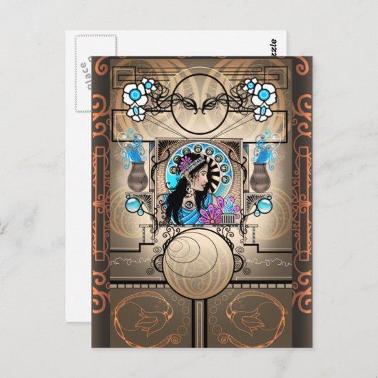 アールヌーボー絵画のサマリア人 ポストカード (正面/裏面)