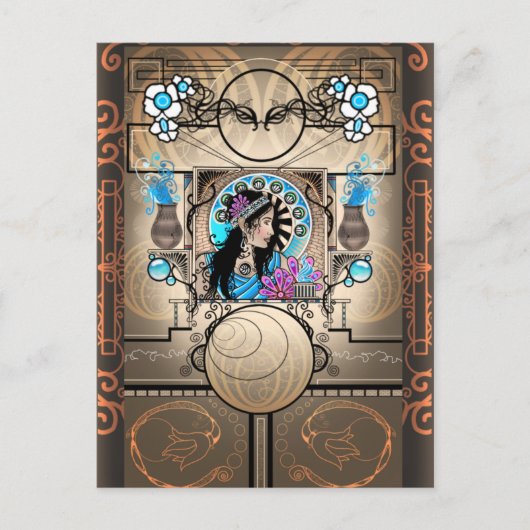 アールヌーボー絵画のサマリア人 ポストカード (正面)