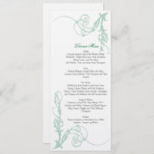 アールヌーボー緑のメニュー メニュー (正面/裏面)