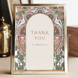 アールヌーボー編集可能カラーヴィンテージ記号 ポスター