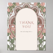 アールヌーボー編集可能カラーヴィンテージ記号 ポスター (正面)