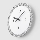 アールヌーボー縁どウォールクロック ラージ壁時計 (傾斜)