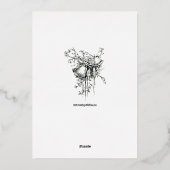 アールヌーボー縁どフローラバイH・ネルソン結婚ズ 箔招待状 (裏面)