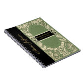 アールヌーボー縁どフローラ引用文名エレガント ノートブック (右側)