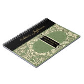 アールヌーボー縁どフローラ引用文名エレガント ノートブック (左側)