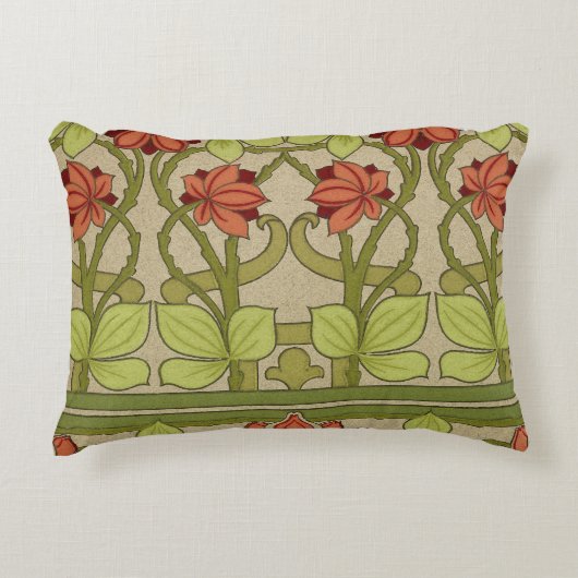 アールヌーボー縁どフローラ アクセントクッション (正面)