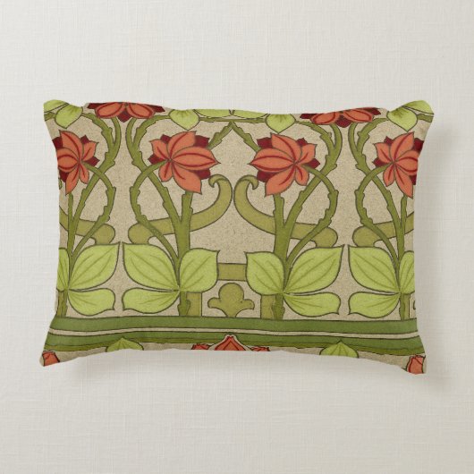 アールヌーボー縁どフローラ アクセントクッション (裏面)