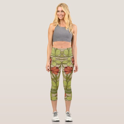 アールヌーボー縁どフローラ カプリレギンス (正面)